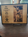 Memorial Paw Prints on Our Hearts Portrait (Pet Loss)