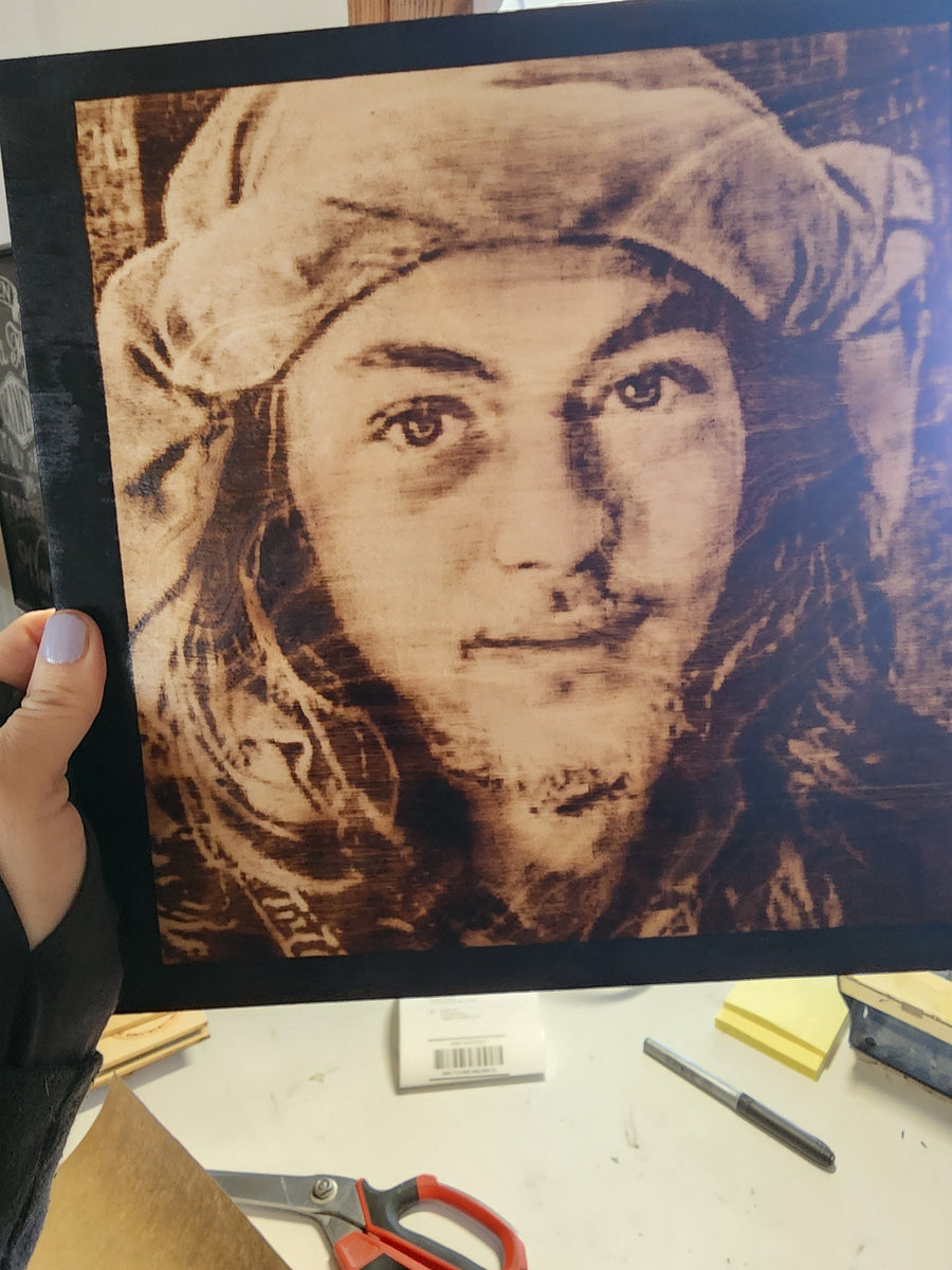 Wood Burnt Photo *Size 12x12* - 