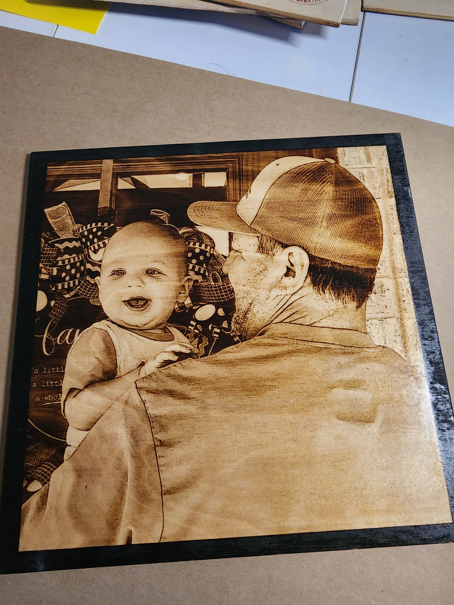 Wood Burnt Photo *Size 12x12* - 