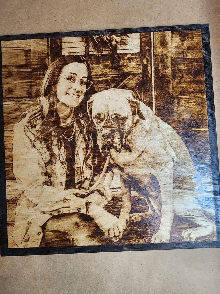 Wood Burnt Photo *Size 12x12* - 