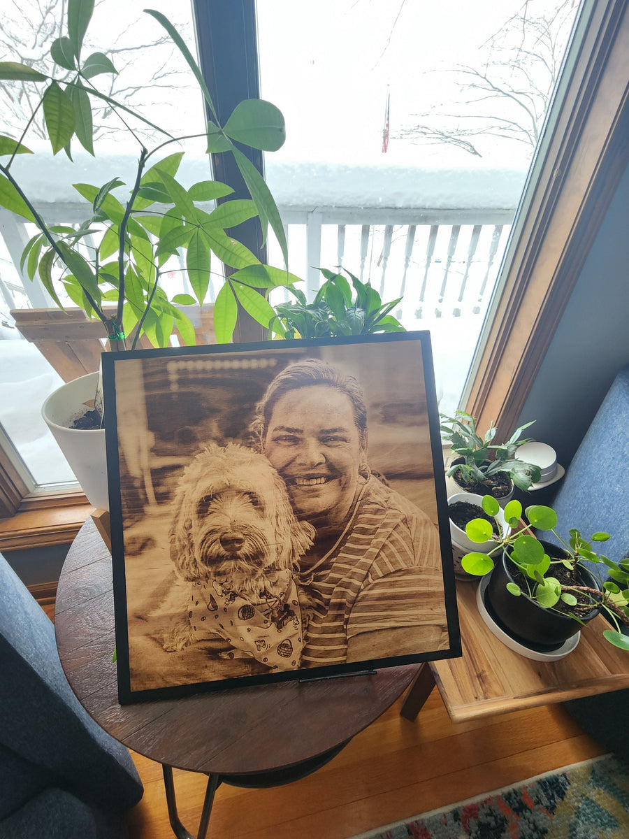 Wood Burnt Photo *Size 12x12* - 