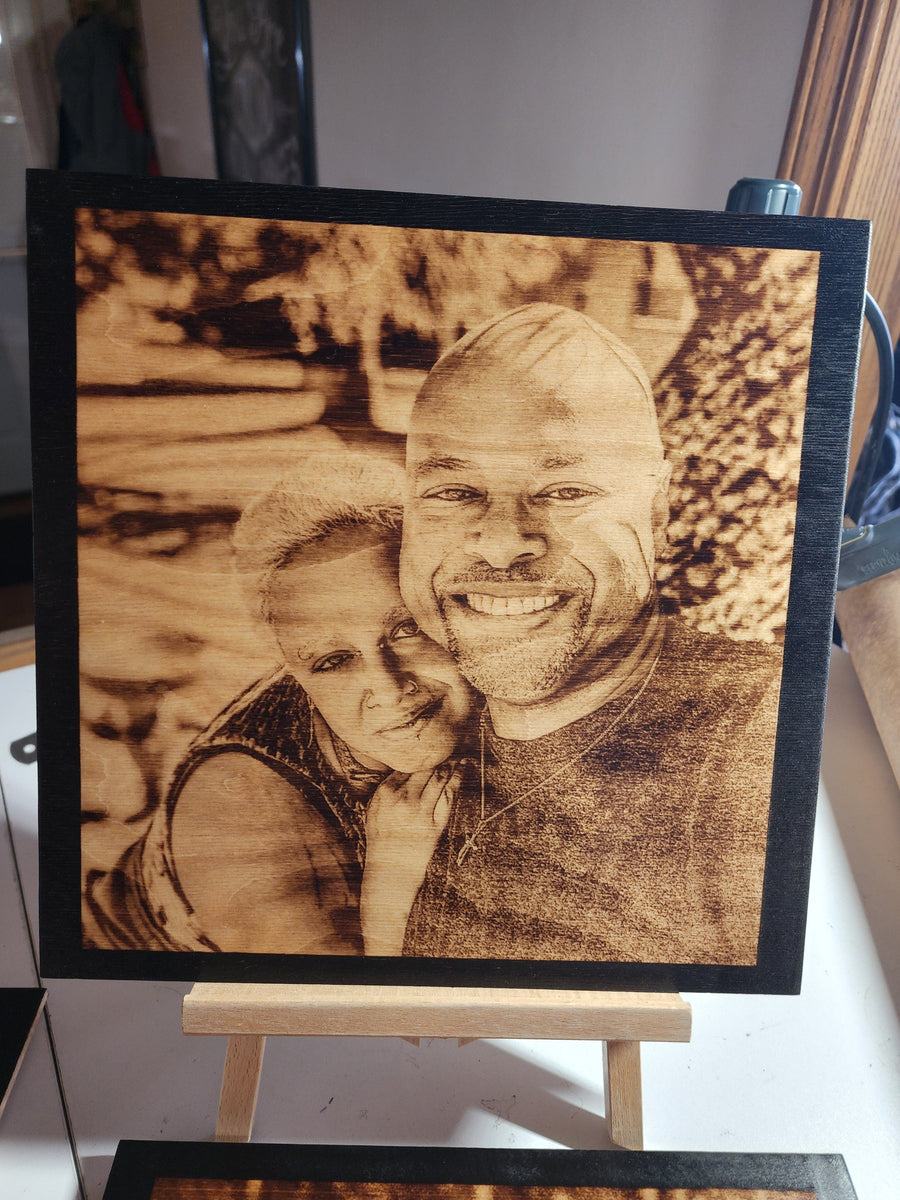 Wood Burnt Photo *Size 12x12* - 