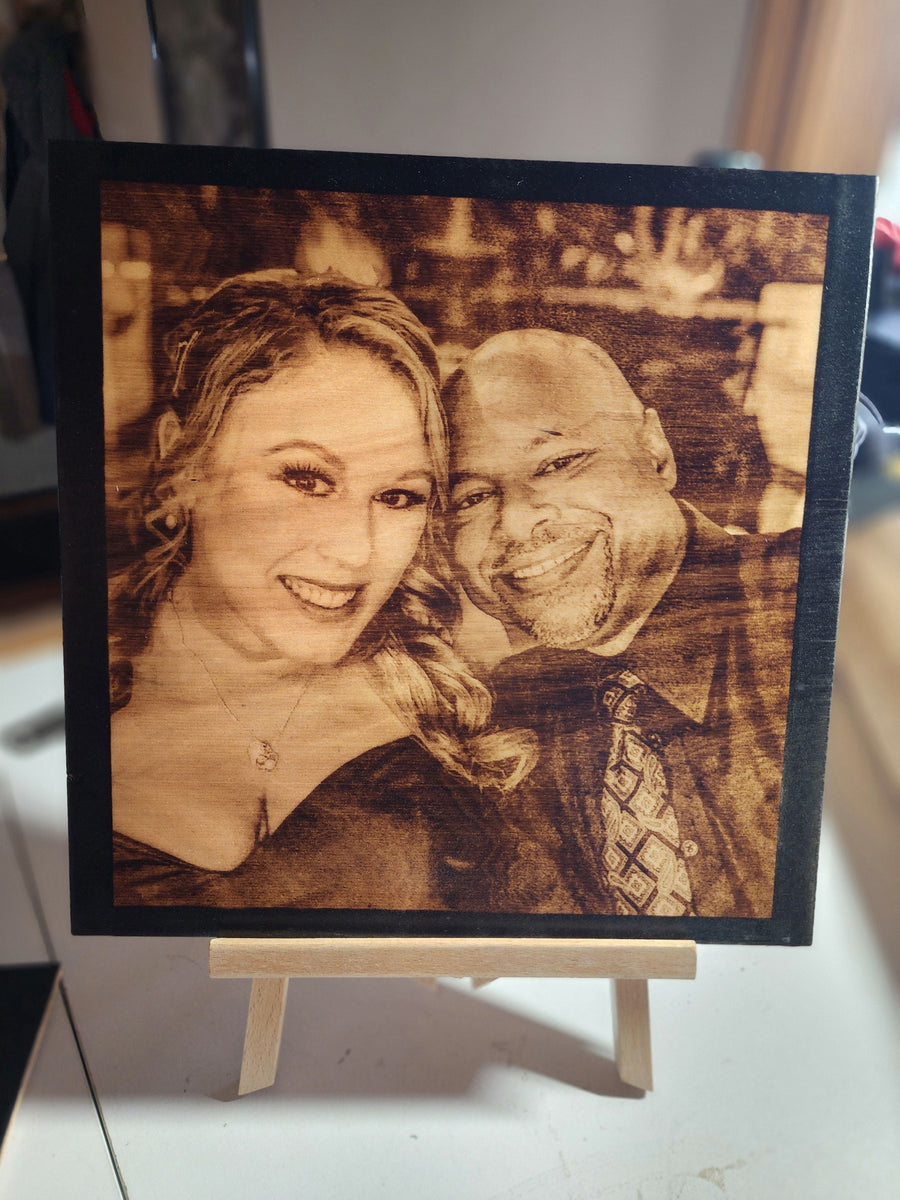 Wood Burnt Photo *Size 12x12* - 