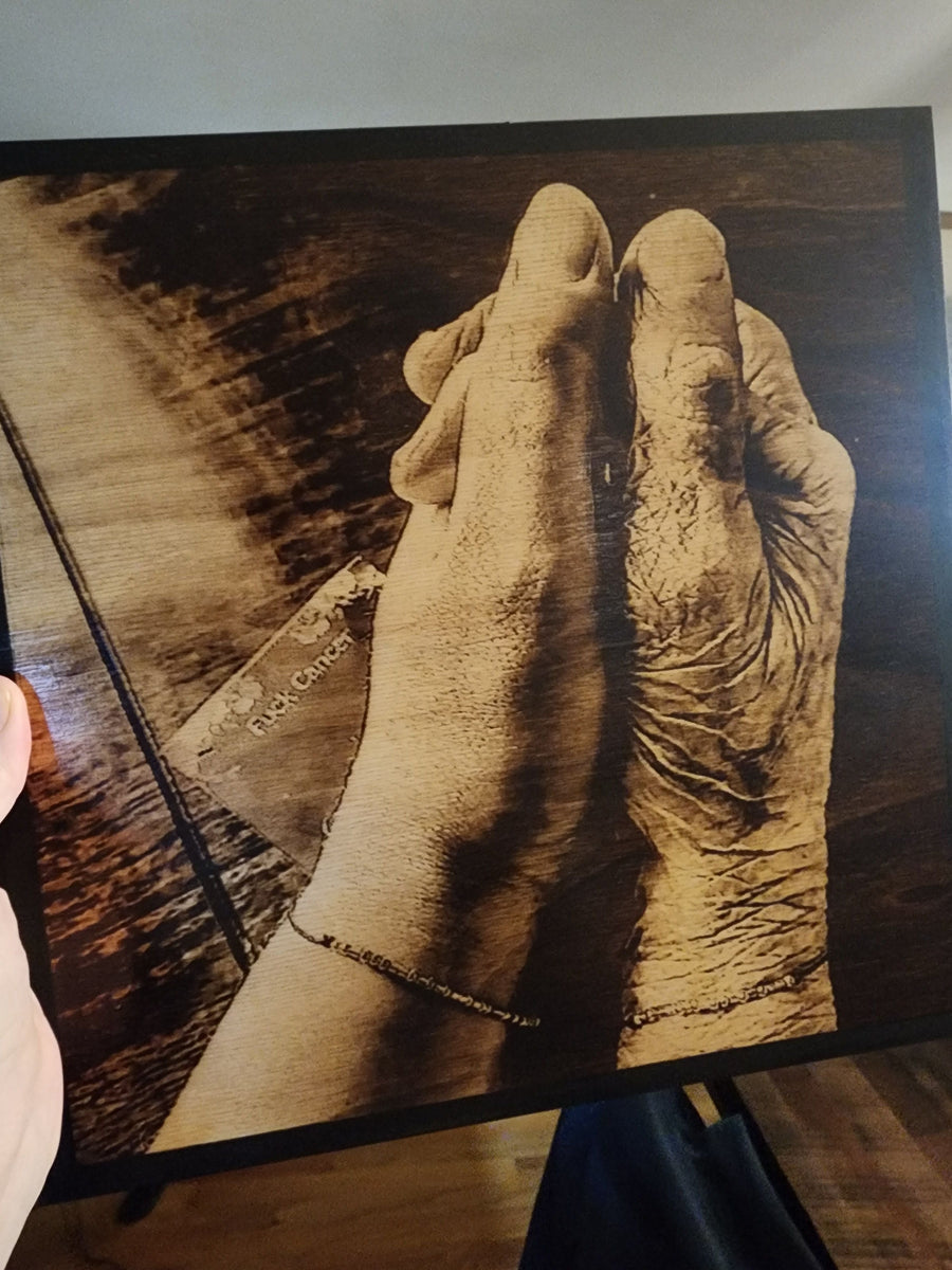 Wood Burnt Photo *Size 16x16* - 