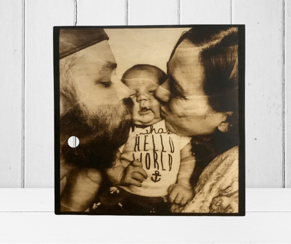 Wood Burnt Photo *Size 16x16* - 