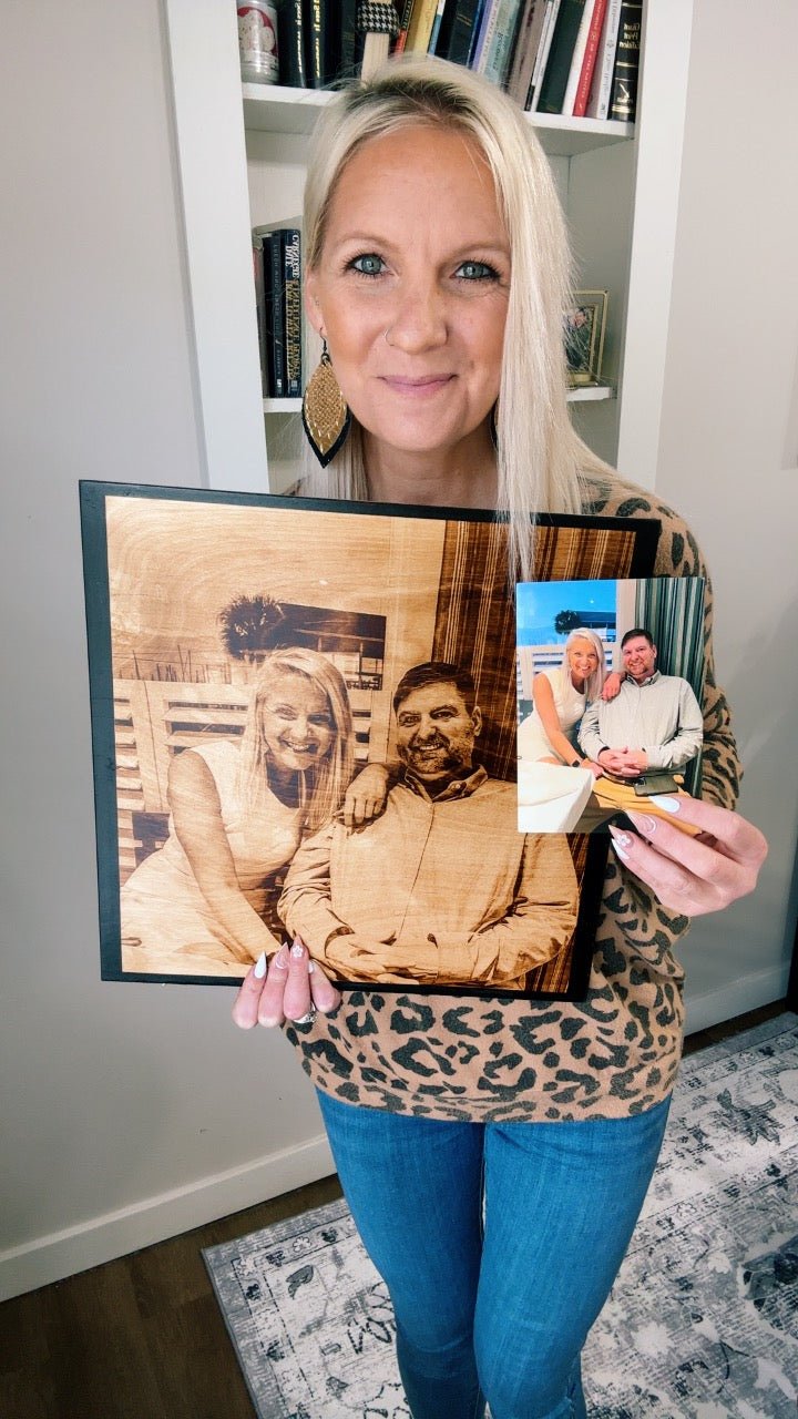 Wood Burnt Photo *Size 9x12* - 