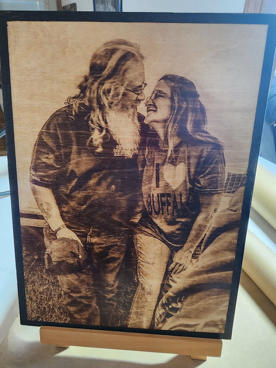 Wood Burnt Photo *Size 9x12* - 