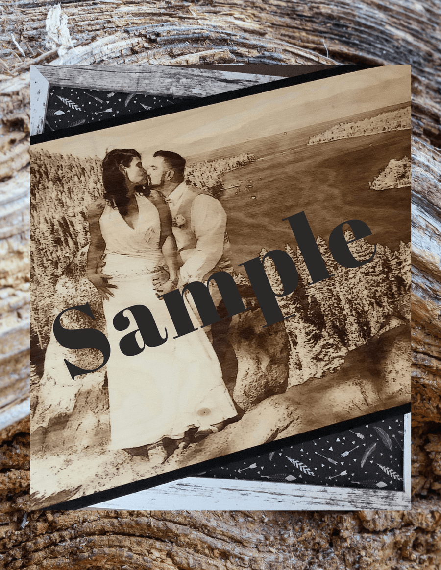 Wood Burnt Photo* Size 11x16* - 