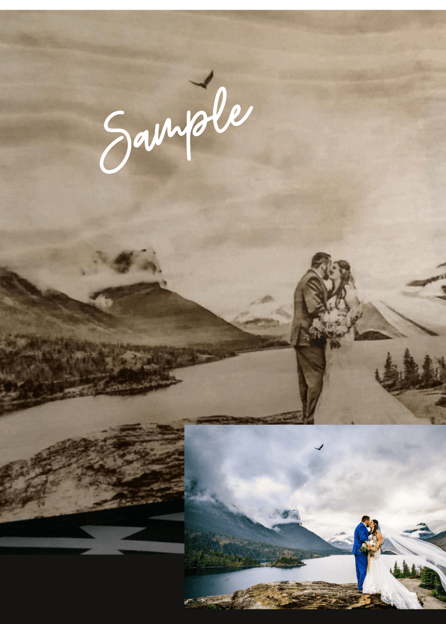 Wood Burnt Photo* Size 11x16* - 