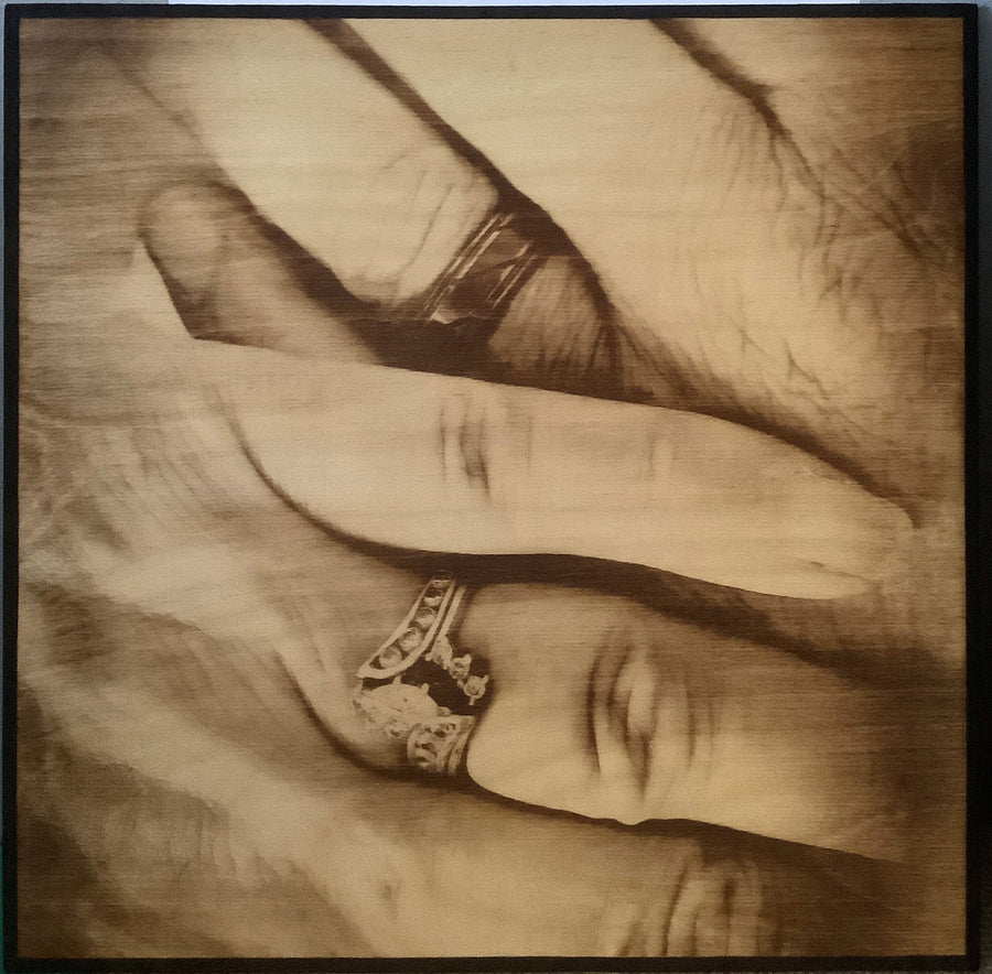 Wood Burnt Photo *Size 16x16* - 