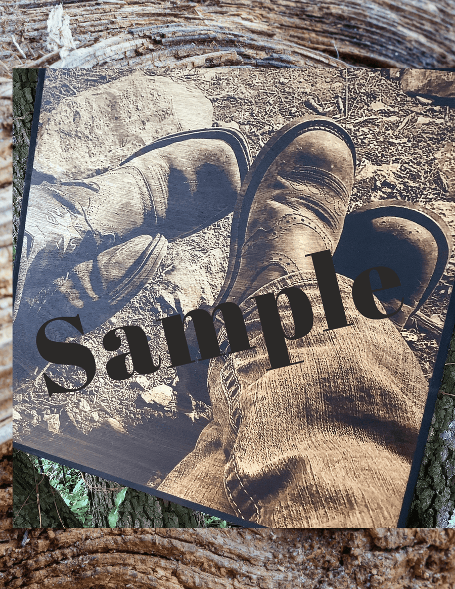 Wood Burnt Photo *Size 16x16* - 