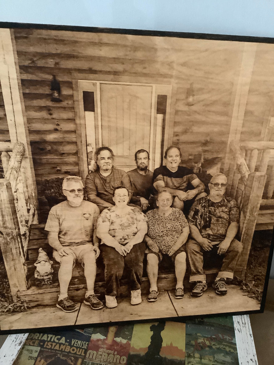 Wood Burnt Photo *Size 16x16* - 