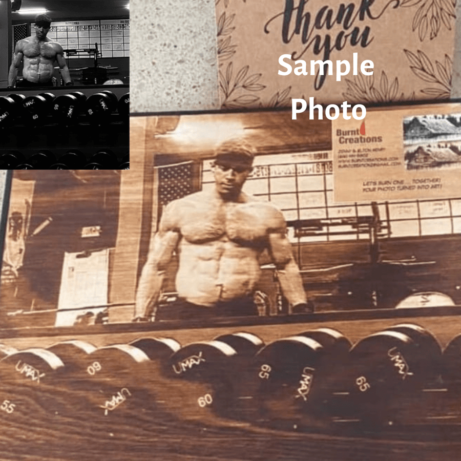 Wood Burnt Photo *Size 16x16* - 