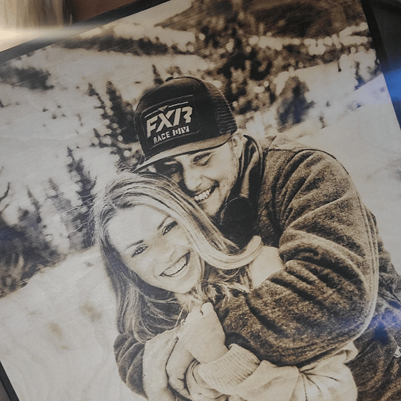 Wood Burnt Photo *Size 16x16* - 