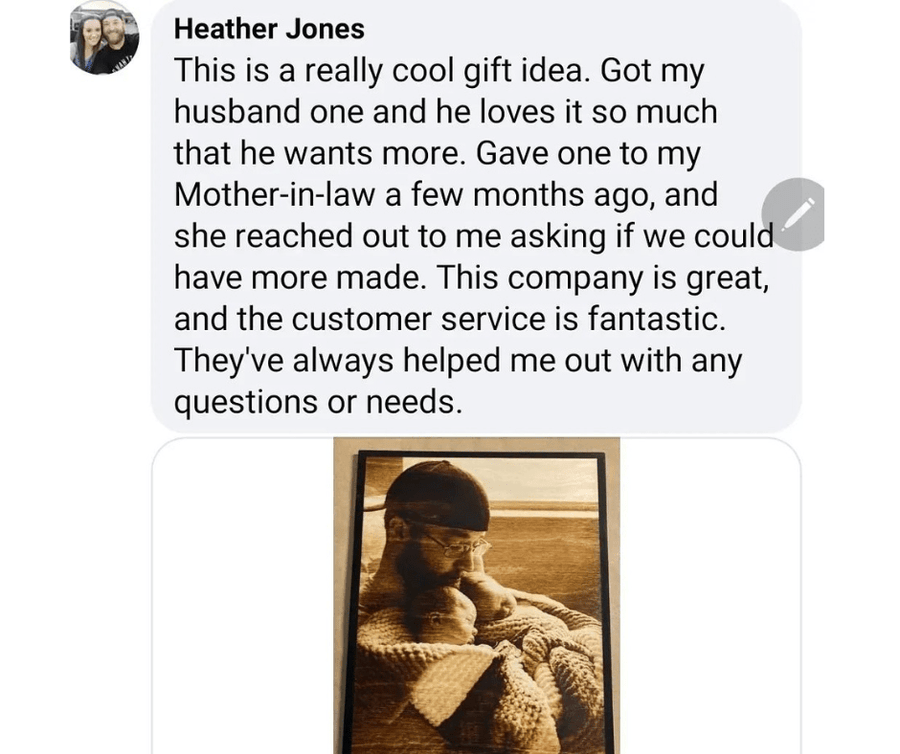 Wood Burnt Photo *Size 5x7* - 