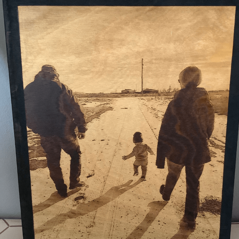 Wood Burnt Photo *Size 5x7* - 