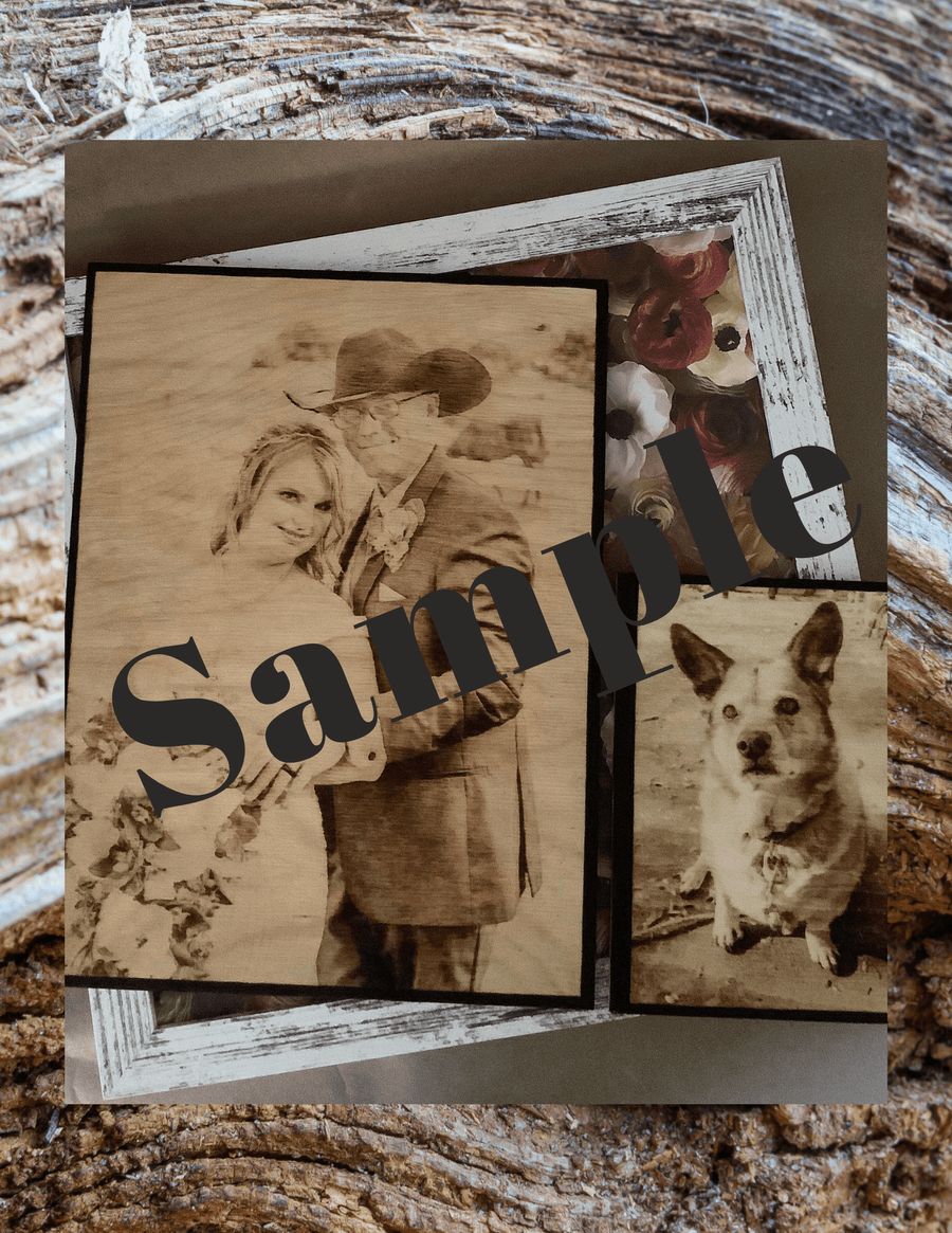 Wood Burnt Photo *Size 5x7* - 