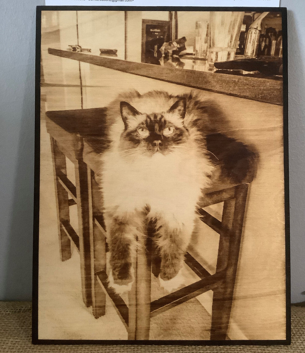 Custom Wood Burned Photo Gift | Personalized Portrait 9x12 | Burnt ...