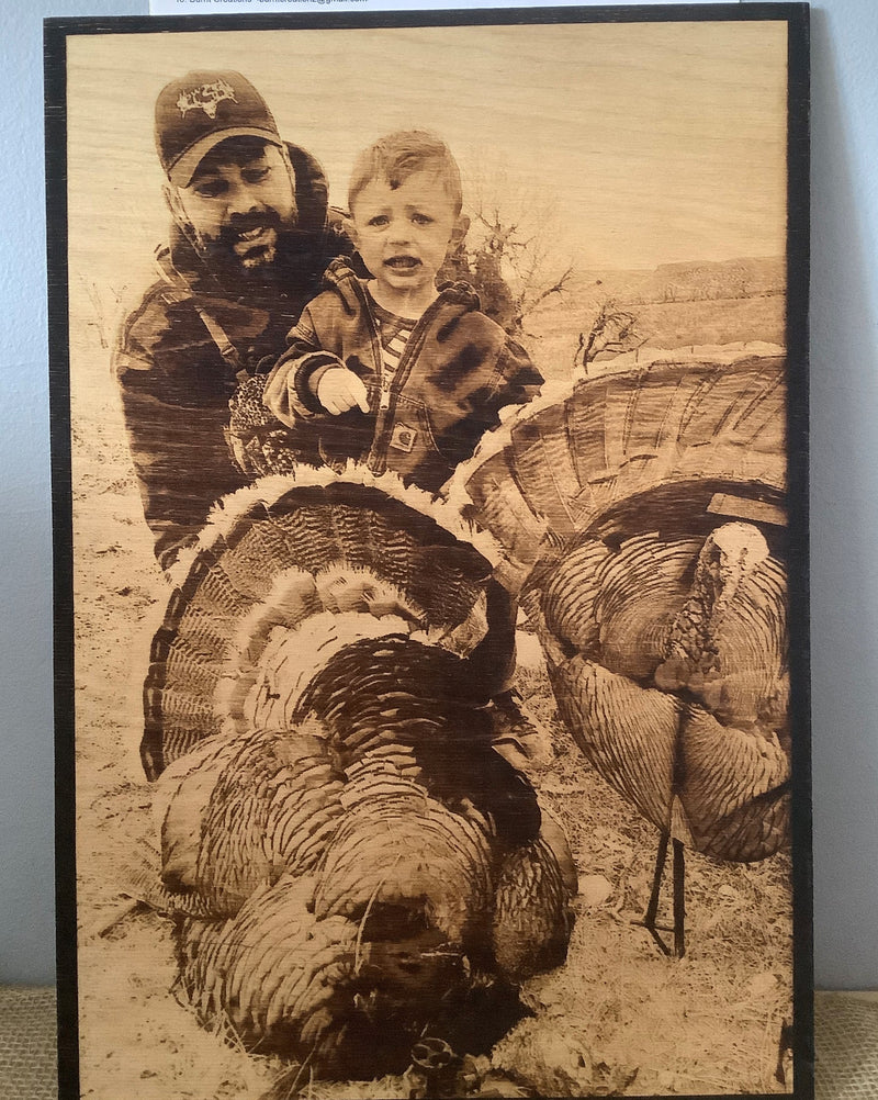 Custom Wood Burned Photo Gift | Personalized Portrait 9x12 | Burnt ...